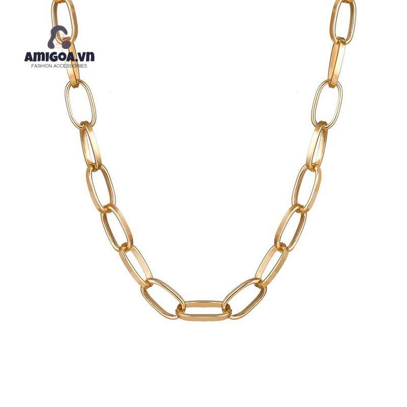 Vòng cổ Kim Loại Ngắn Phong Cách Punk Cổ Điển