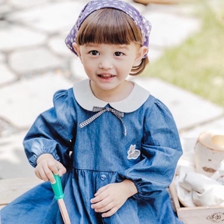 đầm denim dài tay bé gái