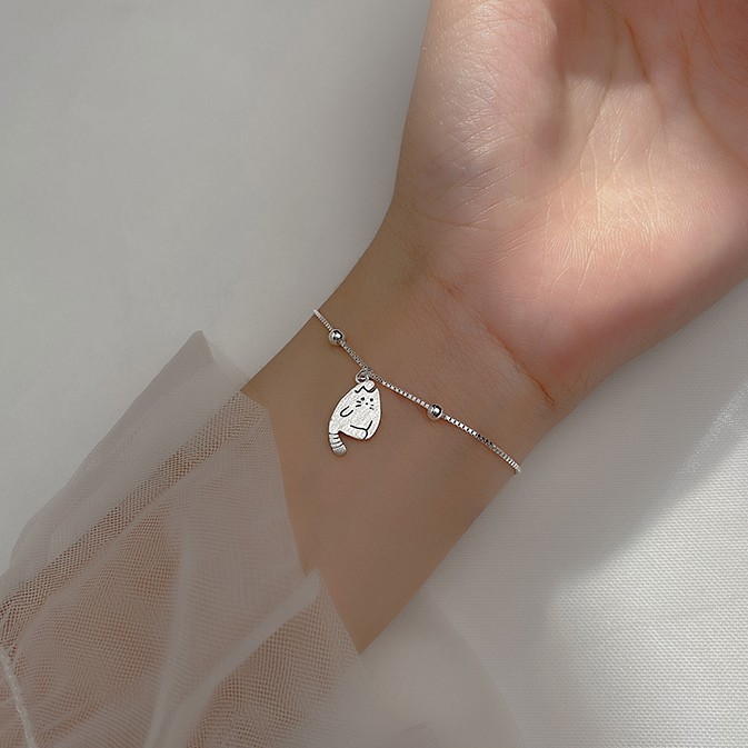 Vòng tay vòng chân lắc tay lắc chân nữ bạc s925 mèo mập và chuông cute Cá jewelry | BigBuy360 - bigbuy360.vn