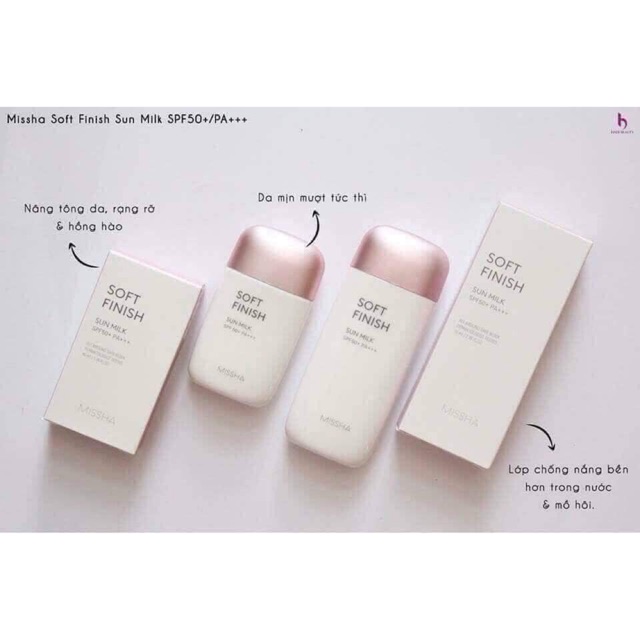 Kem chống nắng Missha Soft Finish Sun milk
