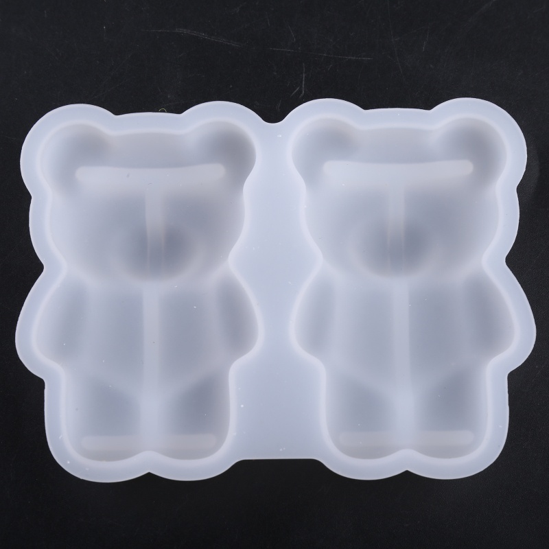 Khuôn Silicone Hình Gấu Nhỏ 3D Làm Mặt Vòng cổ / Bông Tai DIY