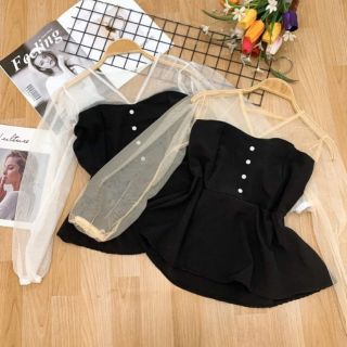 Áo voan phối lưới. Chuyên ban hàng live shopee giá rẻ
