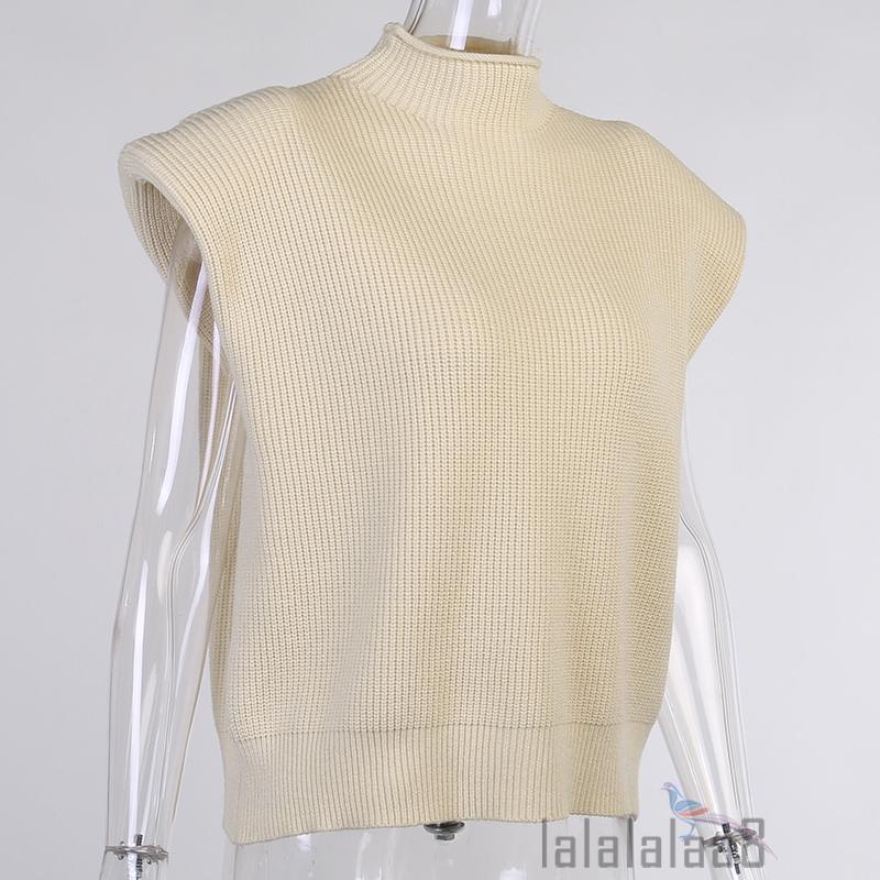 Áo nữ tay ngắn cổ cao màu trơn thời trang thanh lịch