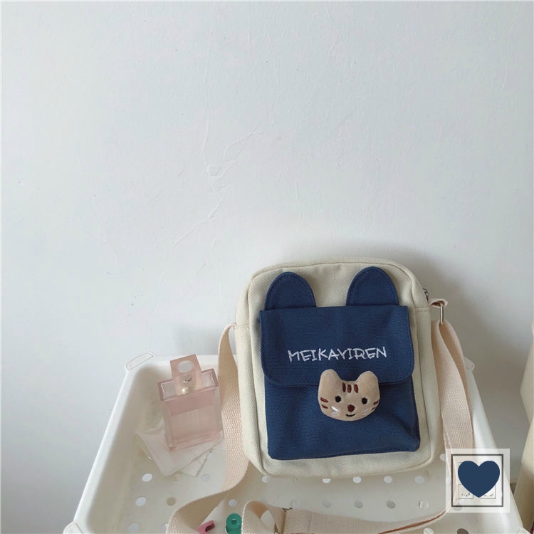 [Mã FASHIONCB264 giảm 10K đơn bất kỳ] Túi Vải Canvas Đeo Chéo Phong Cách Nhật Bản Xinh Xắn Dành Cho Nữ