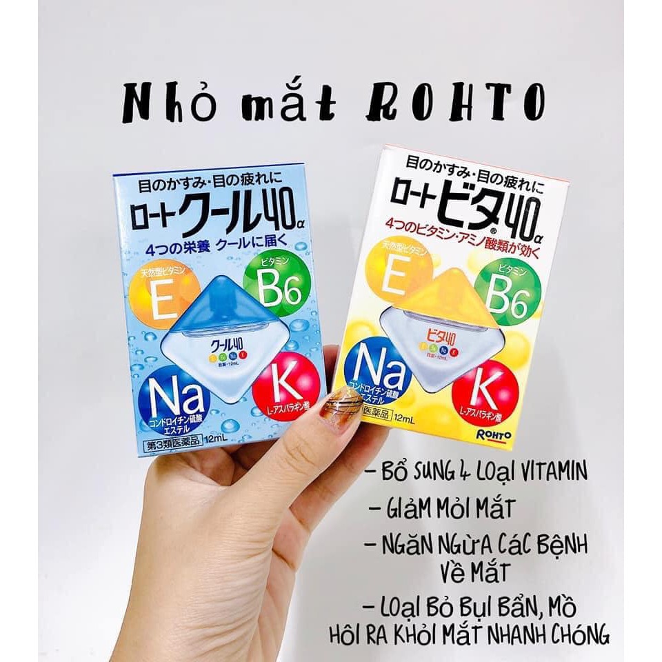 Nhỏ mắt Rohto Vita 40 Nhật Bản 12ml