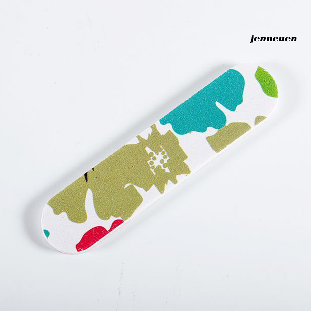 [Hàng mới về] Bộ 10 Cây Dũa Móng Tay Hai Mặt Họa Tiết Hoa Độc Đáo