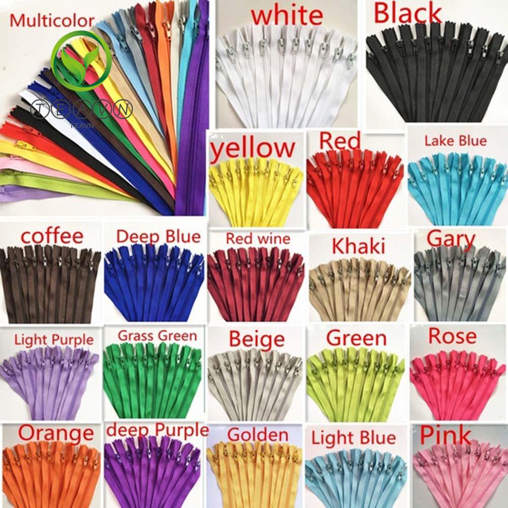 Set 10 Dây Khóa Kéo Bằng Nylon Dùng Để May Quần Áo DIY