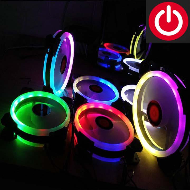 quạt tản nhiệt, fan led coolmoon tự động đổi hiệu ứng, không cần khiển, hud