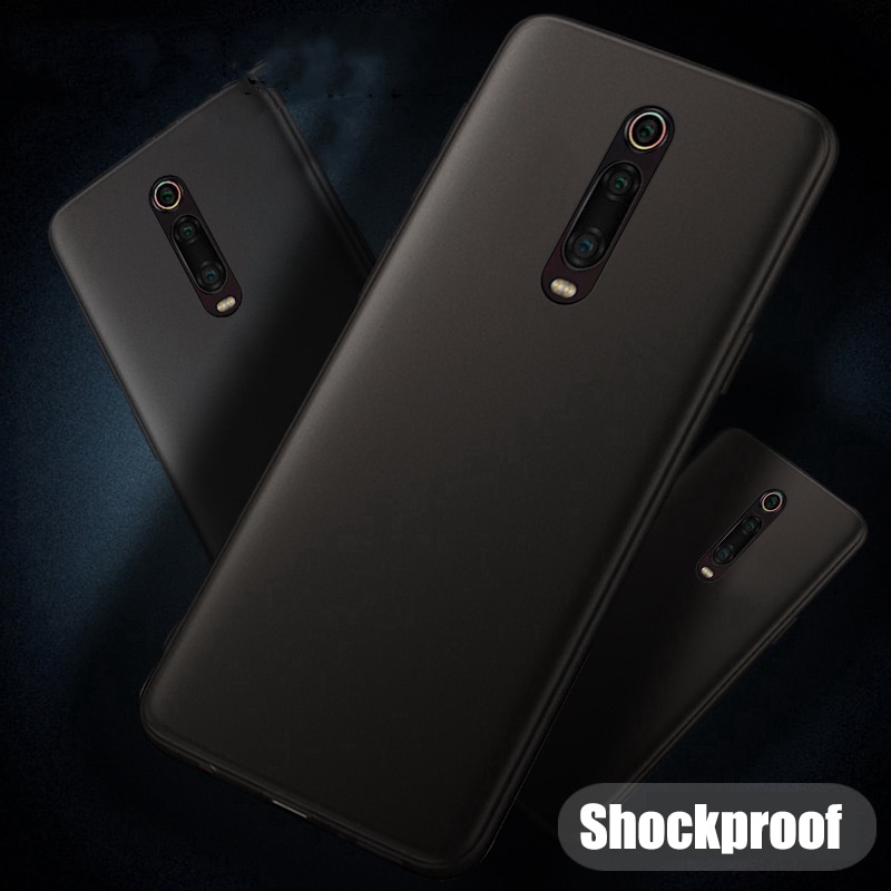 Ốp điện thoại bằng nhựa mềm nhám chống sốc màu đen cho Xiaomi Mi 9T Redmi K20 Pro