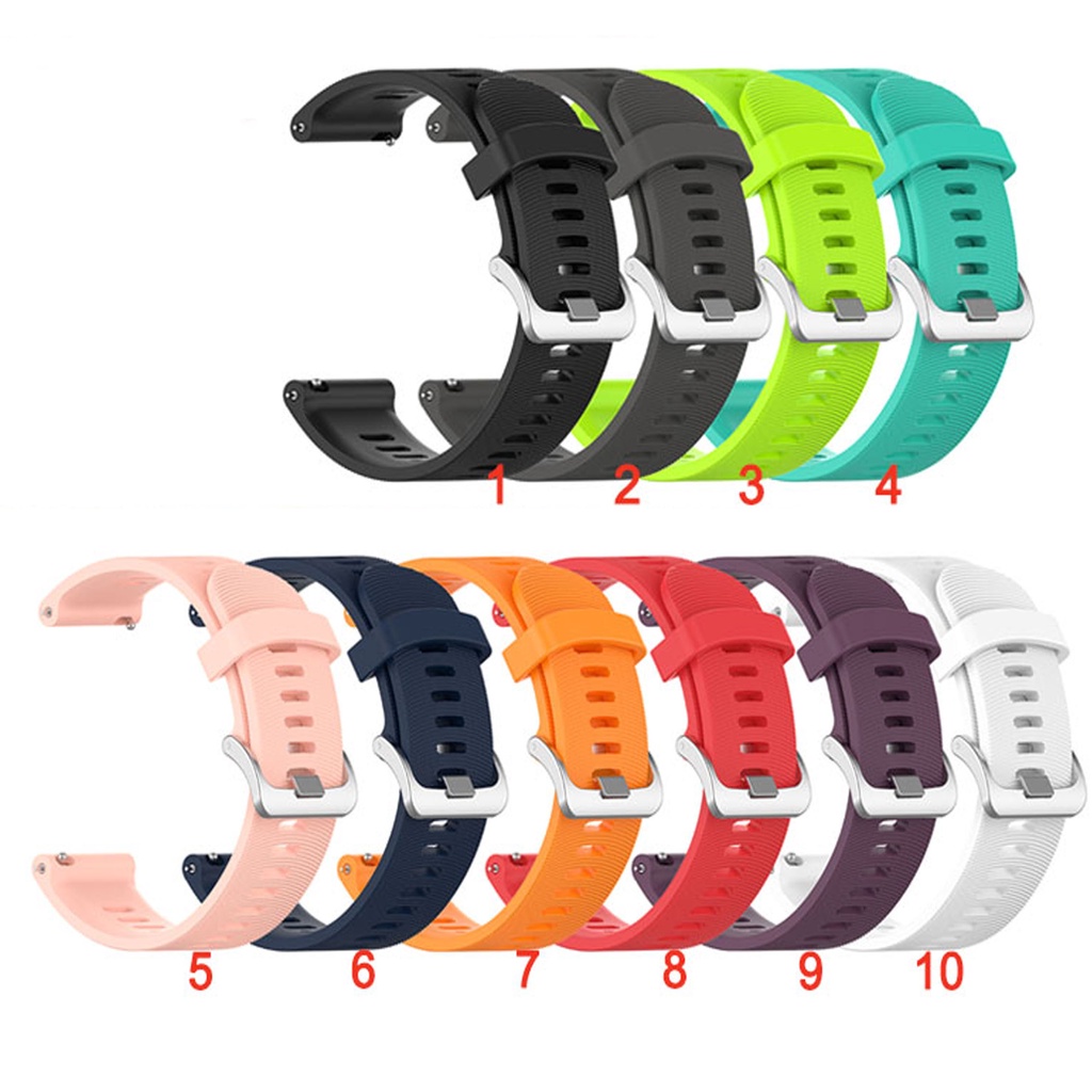 Dây đồng hồ đeo tay silicon cao cấp thay thế cho Garmin Venu Sq 2 / Vivoactive 3/ Forerunner 645 245 Music