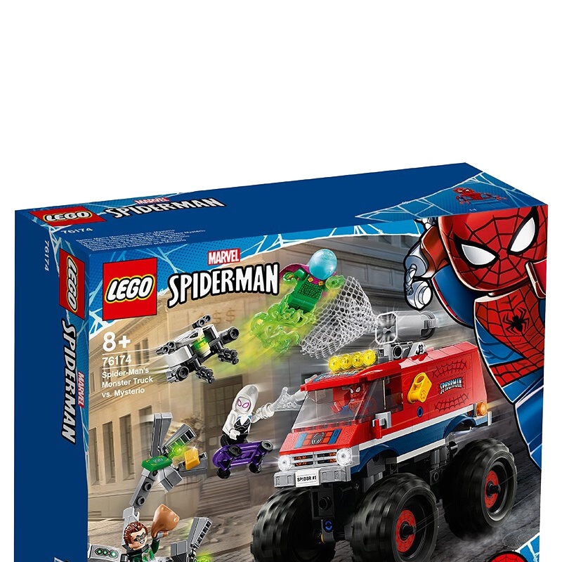 Gundam Lego 76174 Superhero Spider-Man Giant Wheeler Fighter Fighting Blocks Boys and Girls Quà tặng chính hãng