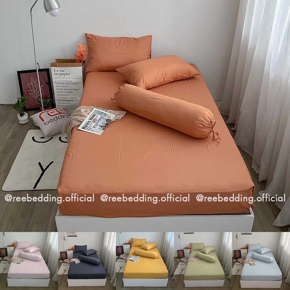 Bộ ga giường 4 món kèm vỏ ôm Cotton TC Pastel REE Bedding đủ size nệm CTC195
