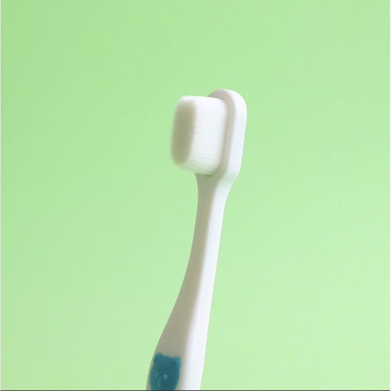Set 2 bàn chải đánh răng cho bé 2-8tuổi đầu lông siêu nhỏ siêu mềm có mặt chải lưỡi tiện dụng.