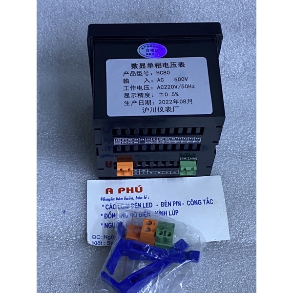 Đồng hồ đo Vôn kế   xoay chiều 1 pha HC-80  AC 500V