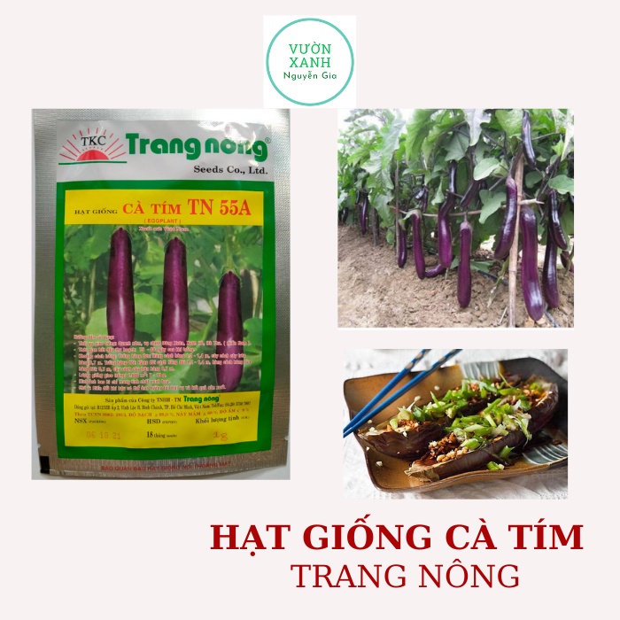 Hạt giống cà tím Trang Nông gói 1gr
