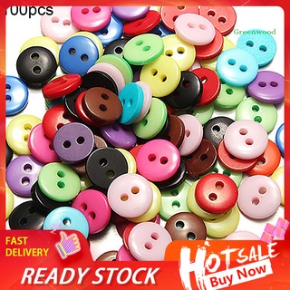 Set 100 nút áo tròn nhiều màu sắc