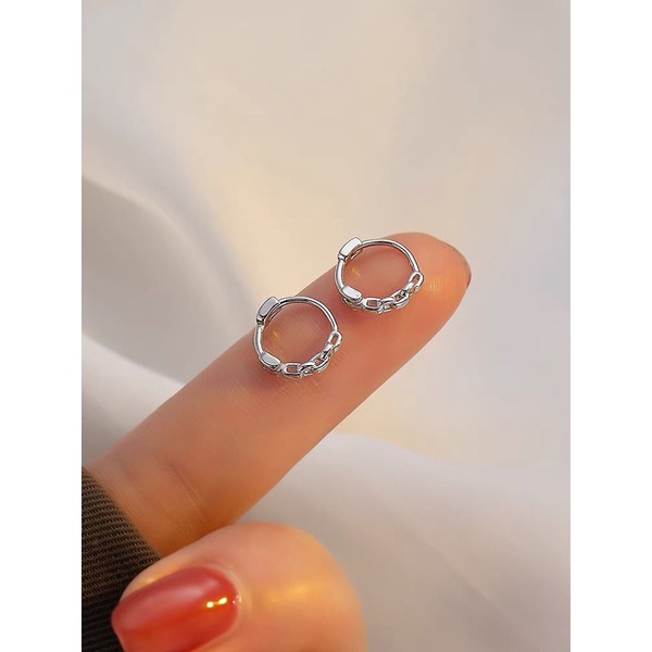 Bông tai khoen xích