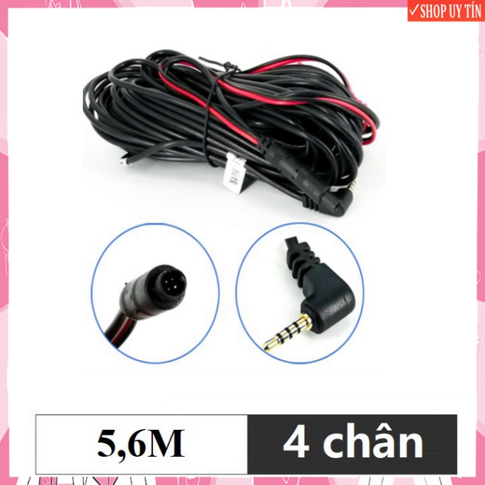 Sản Phẩm  Dây tín hiệu kết nối camera hành trình với camera lùi - jack 2.5mm - 4 chân - dài 5,6M .