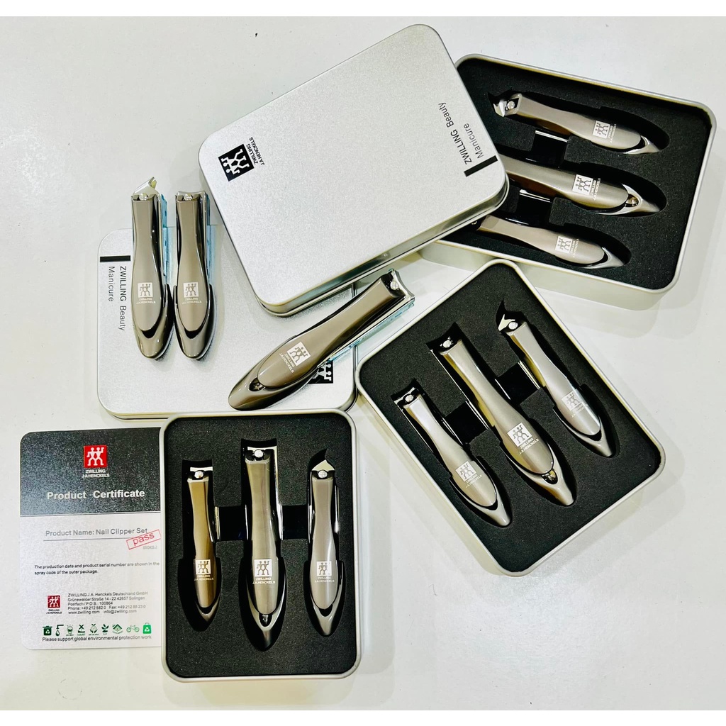 Bộ bấm móng tay cao cấp gồm 3 chiếc zwilling - Hàng Đức Chính hãng
