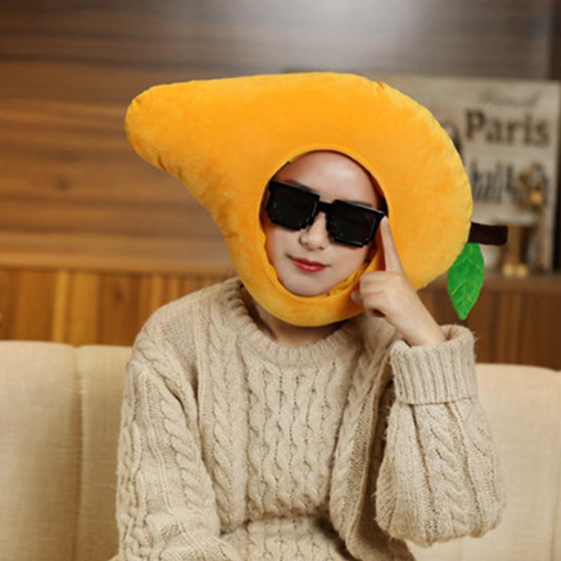 Mũ Nhồi Bông Hình Quả Xoài Ngộ Nghĩnh Cho Bé