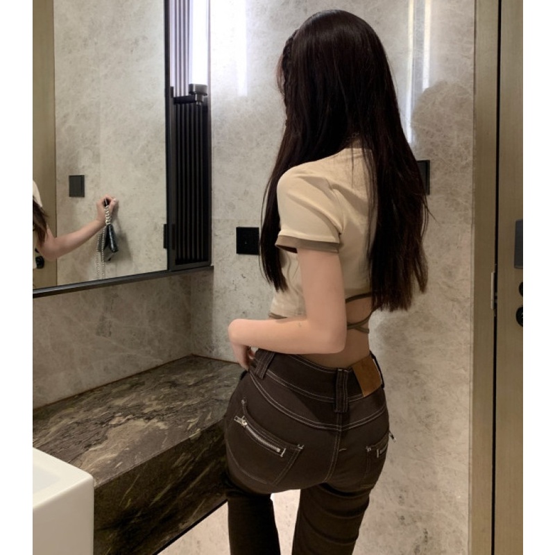 Quần Jean Nữ Lưng Cao Ống Đứng Hợp Thời Trang