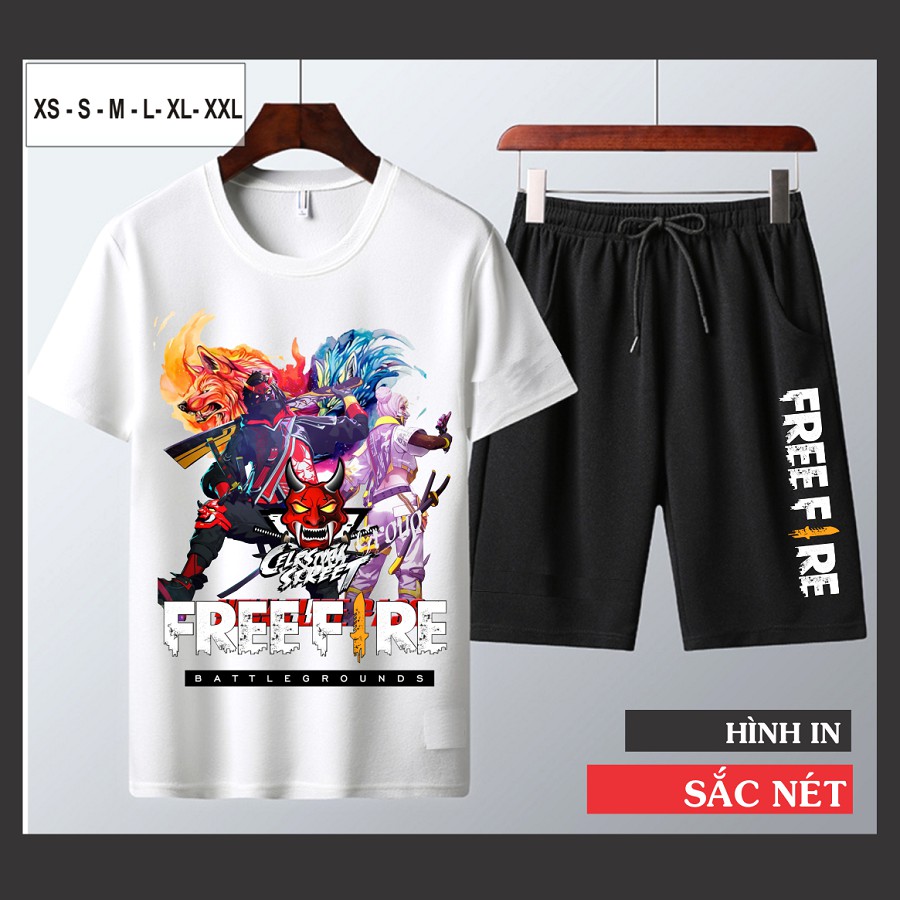 [ ĐỦ SIZE ] Bộ Nam Hè Free Fire Cổ Tròn Cotton Chất Cực Đẹp Thẻ Vô Cực Mùa 28