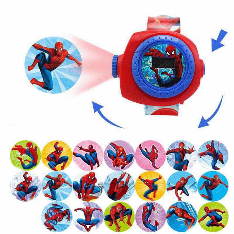 đồ chơi đồng hồ người nhện chiếu hình ảnh lên tường ( cho bé) cam kết giao đúng sp