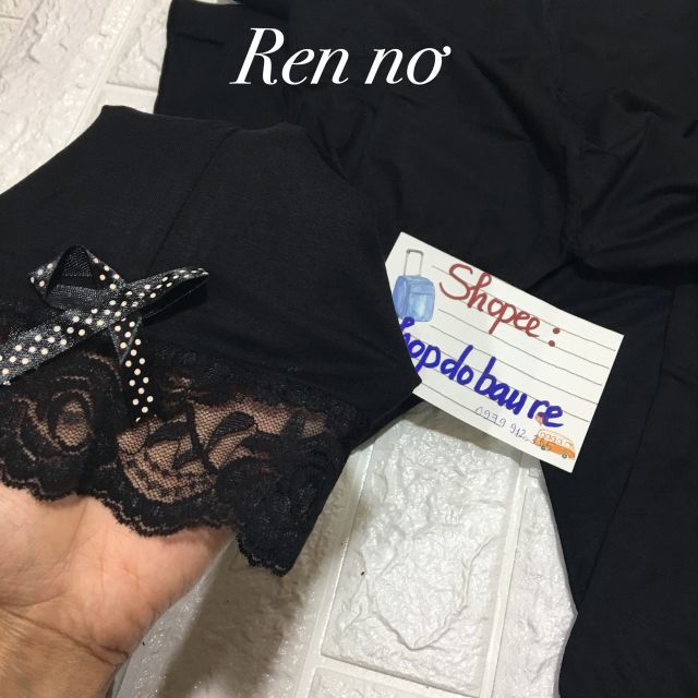 Quần ngố bầu cotton co giãn 4 chiều dành cho mẹ bầu mặc nhà mùa hè (ốp ren, đính đá, Ren nơ, mèo) - 𝐐𝟓𝟐
