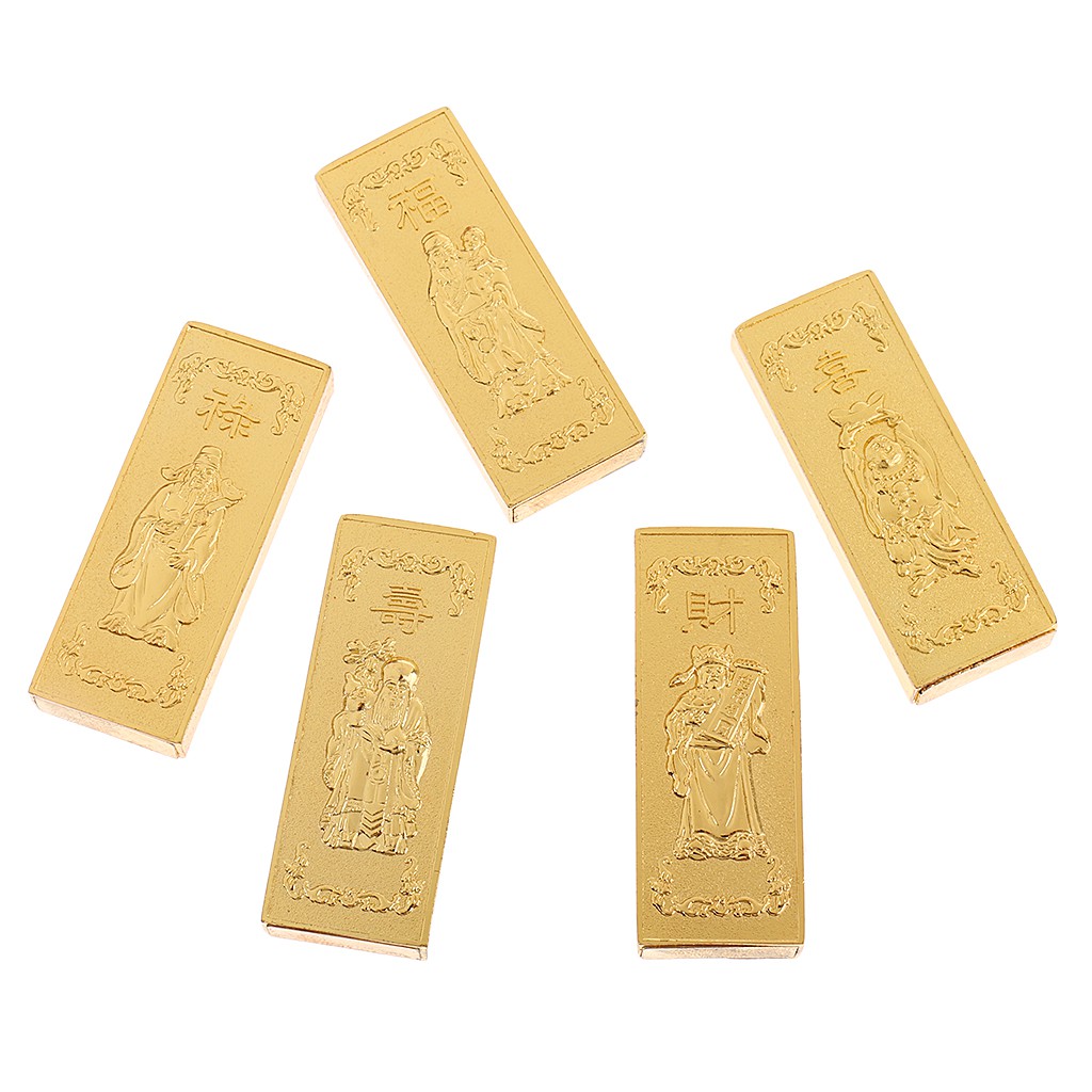 [HelleryVN] ☆Đồng Hồ Đeo Tay Helllery☆ Set 5 Hộp Phong Thủy May Mắn Giả Vàng Phong Thủy Trung Hoa Làm Quà Tặng