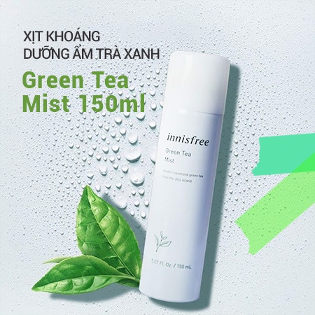 Xịt Khoáng Innisfree / 𝘍𝘳𝘦𝘦𝘴𝘩𝘪𝘱 / Xịt Khoáng Trà Xanh Dưỡng Ẩm Chuyên Sâu Innisfree Green Tea Mist  50ml + 150ml