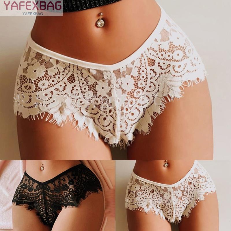 Ladies Breathable Knickers Sissy Underwear High Rise Lace Floral Triangle Briefs