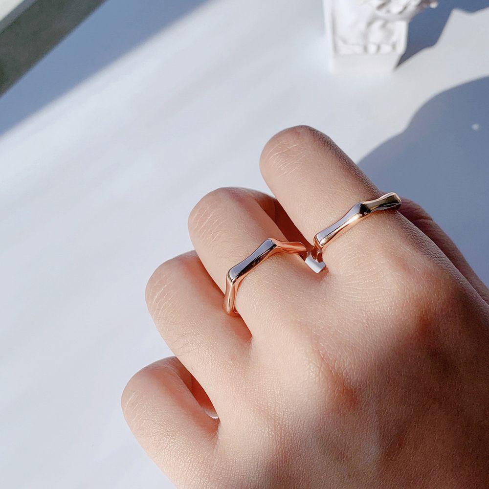 Nhẫn Cặp Hình Lục Giác Đơn Giản Thời Trang Hàn Quốc Thích Hợp Làm Quà Tặng Valentine