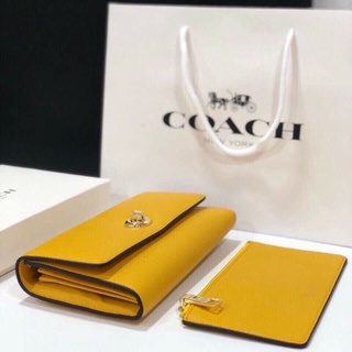Set ví Coach dài cho nữ phối da coach