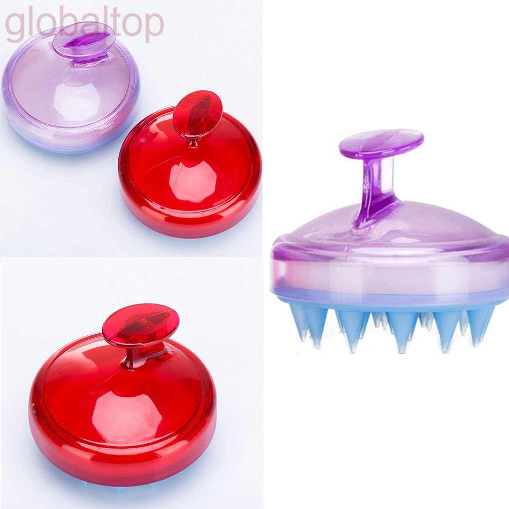 [Hàng mới về] Lược gội đầu mát xa da đầu khi tắm bằng silicon tiện dụng