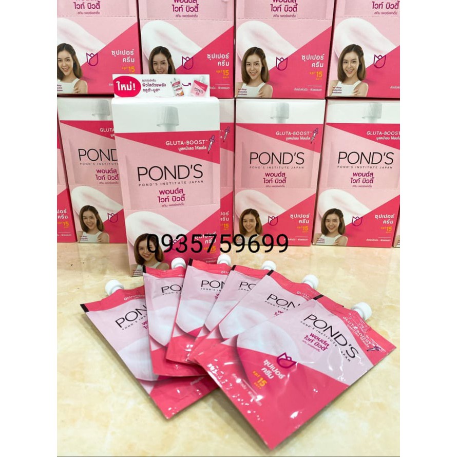 Kem Dưỡng Trắng Hồng Rạng Rỡ Ban Ngày PONDS WHITE BEAUTY SPF15/PA+++ 6g (bán 1 gói )