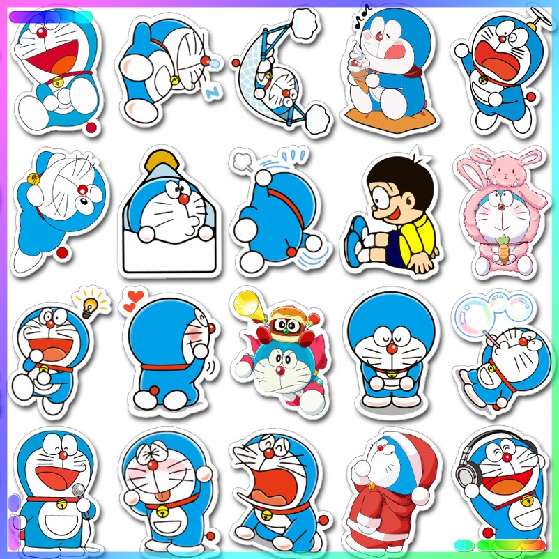Sticker Doraemon dán ốp lưng điện thoại, dán laptop - sticker doremon dán vali dán nón bảo hiểm