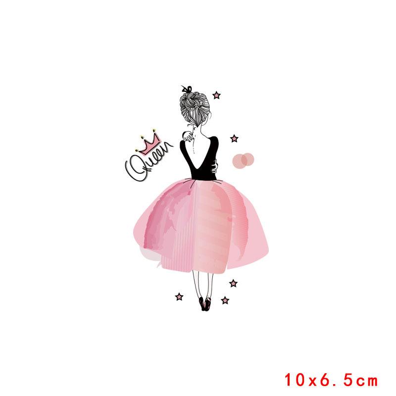 Nhãn Dán Ủi Trang Trí Áo Thun Truyền Nhiệt Chuyển Nhiệt Họa Tiết Hoạt Hình Tươi Mới Cho Bé Gái