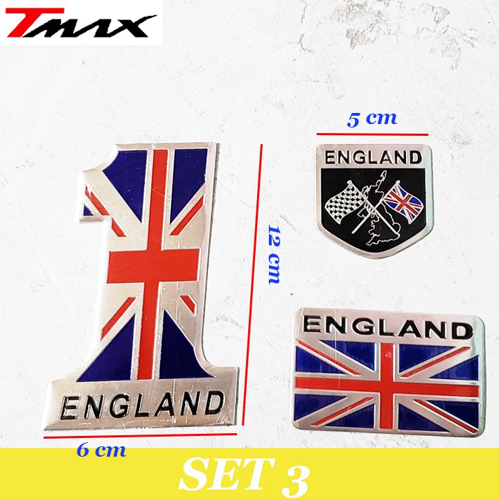 BỘ DECAL NHÔM CỜ ANH MẪU MỚI 01