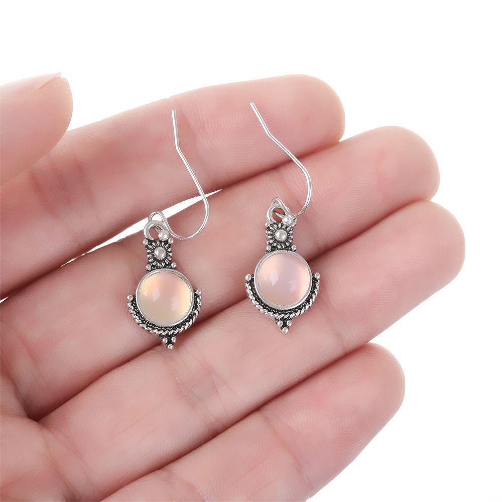 Khuyên Tai Dáng Dài Họa Tiết Cầu Vồng Vintage