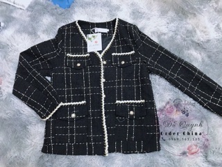 ÁO DẠ TWEED CÀI KHUY
