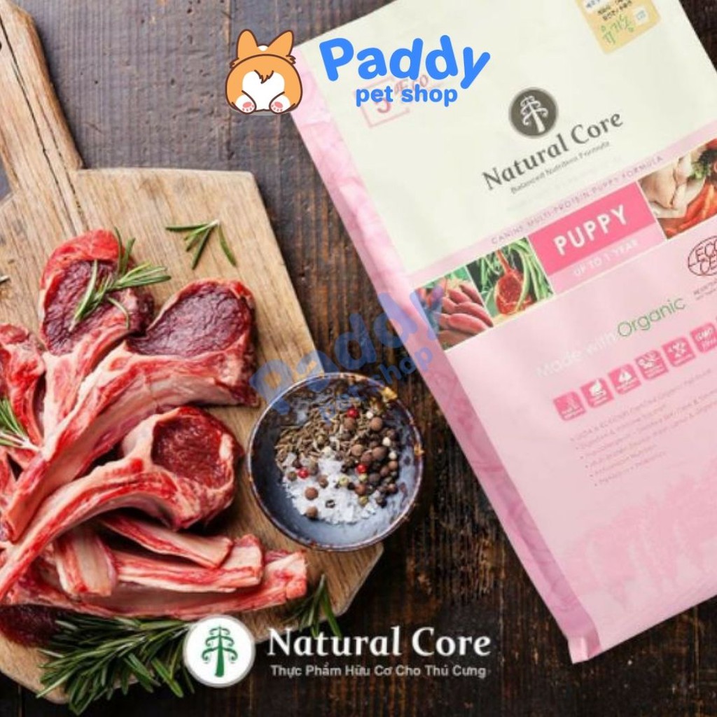 Hạt Cho Chó Con Hữu Cơ Natural Core Puppy Vị Cừu