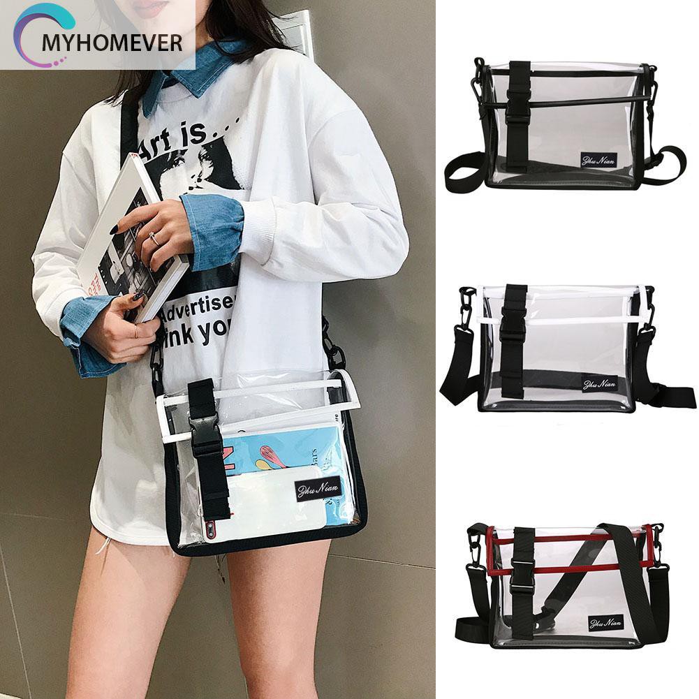 Túi Đeo Chéo Chất Liệu Nhựa Pvc Trong Suốt Cho Nam Và Nữ