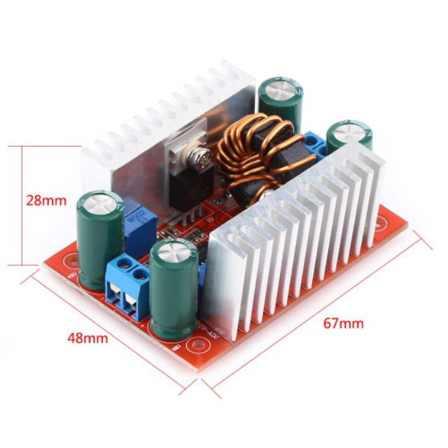 Mạch Tăng Áp Nâng Áp Boost 400W 12A có điều chỉnh Áp và dòng - làm nguồn cho LED / Sạc pin