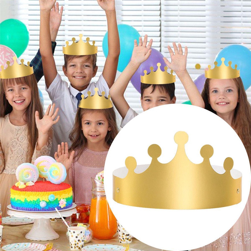 Set 10 Vương Miện Bằng Giấy Trang Trí Tiệc Cưới