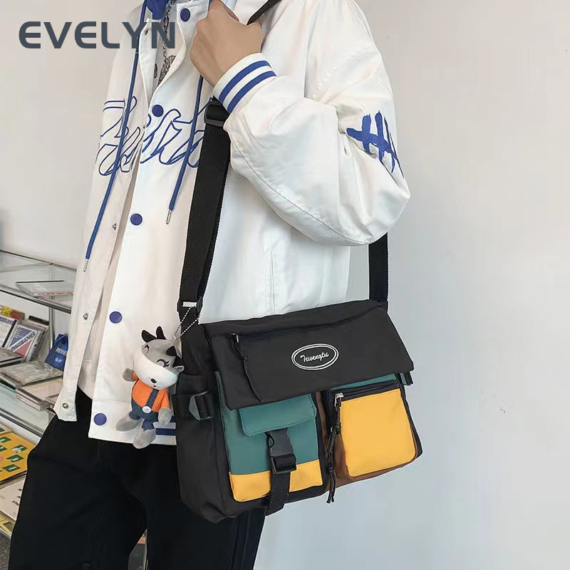 Túi Đeo Chéo Canvas Sức Chứa Lớn Thời Trang Cho Nam