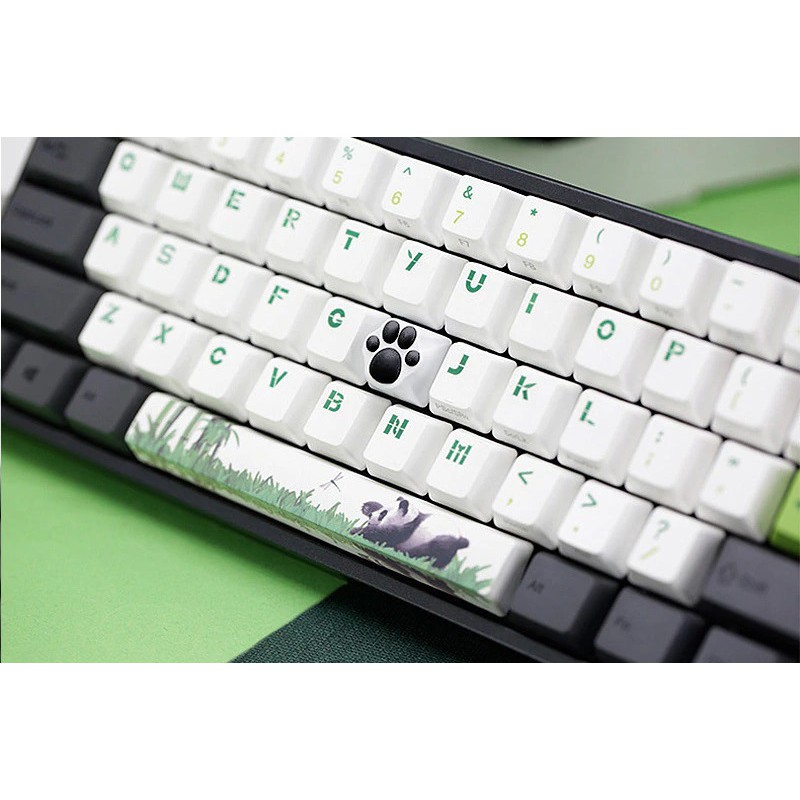 Keycap nút phím artisan tay mèo chất liệu kim loại nhôm CNC, phần đệm tay mềm