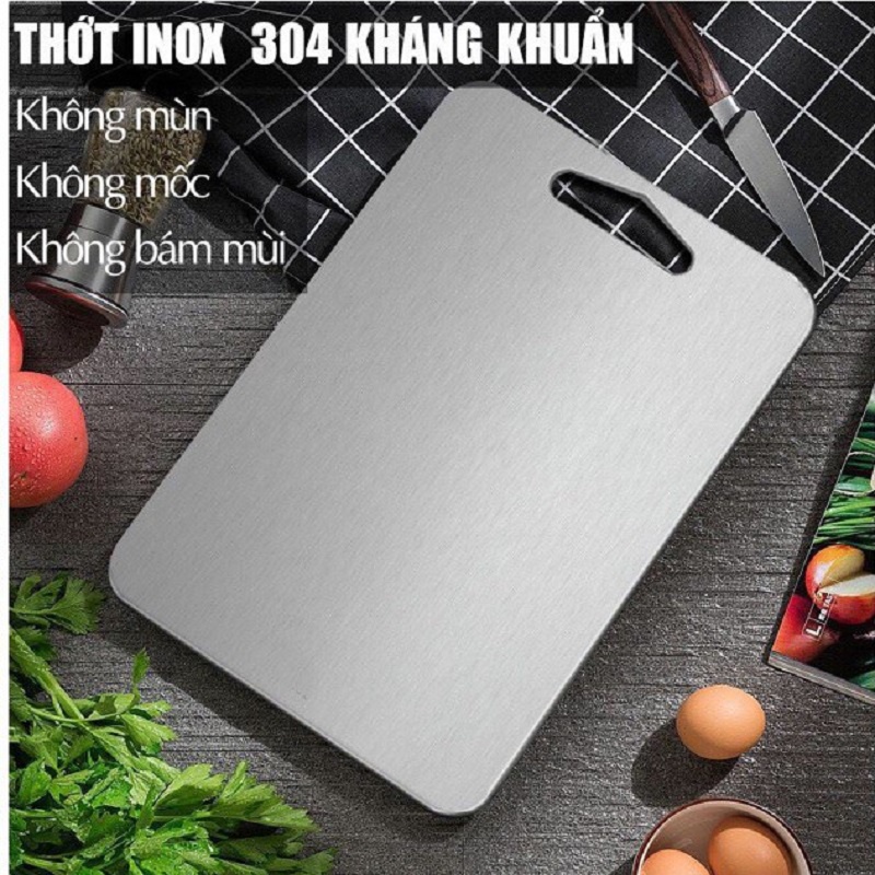 Thớt Inox 304 Kháng Khuẩn Chống Nấm Mốc Vệ Sinh Dễ Dàng Chịu Lực Tốt Và An Toàn Sức Khỏe