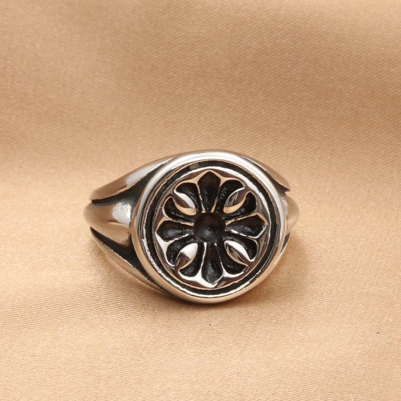 Nhẫn Thời Trang nam nữ TITAN hoạ tiết hoa cổ đại tinh tế- Mẫu N25