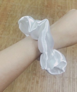 [Ảnh thật] Dây cột tóc, dây buộc tóc Srunchies Hàn Quốc lụa trắng