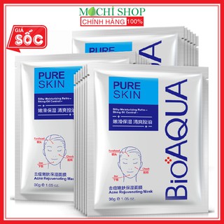 Mặt Nạ Ngừa Mụn Pure Skin BIOAQUA, Ngăn Ngừa Mụn Đỏ, Trứng Cá, Cám, Kiềm Dầu Mask Nội Địa Trung - MOCHI SHOP
